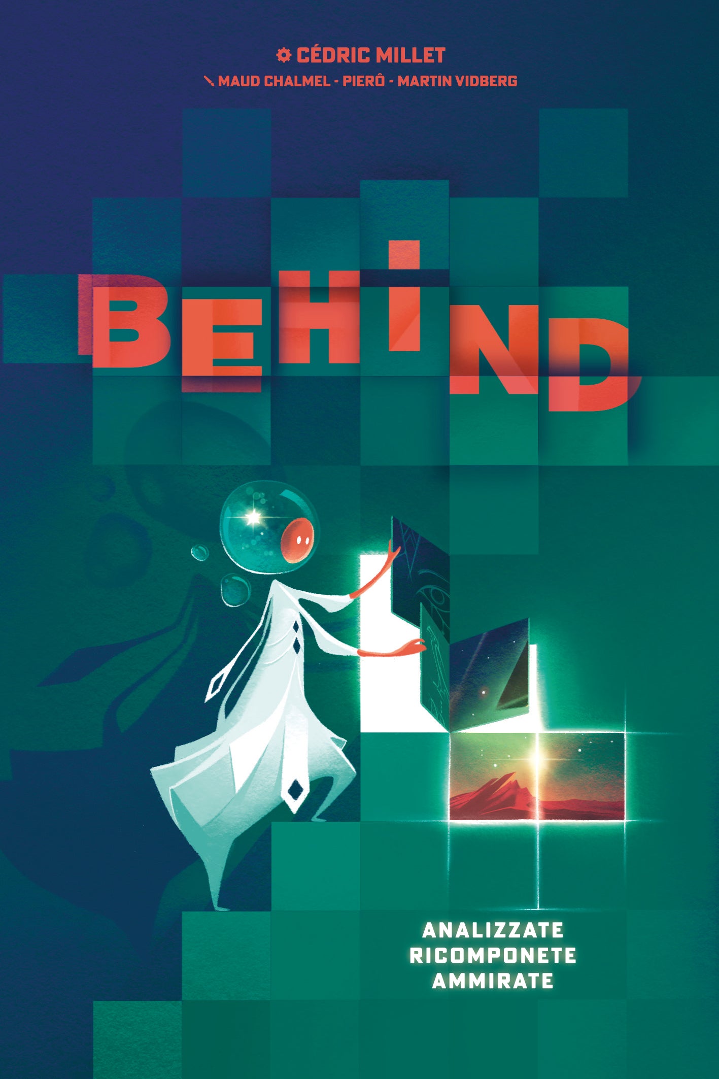Behind