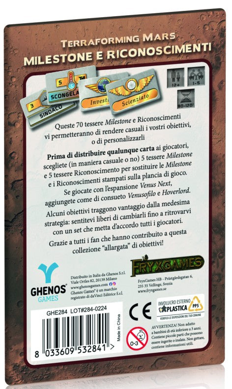 Terraforming Mars - Milestone e Riconoscimenti