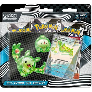 Pokemon Collezione Luce Nera/Fuoco Bianco con Adesivi