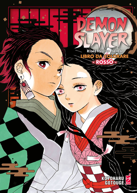 Demon Slayer - Libro da Colorare Rosso