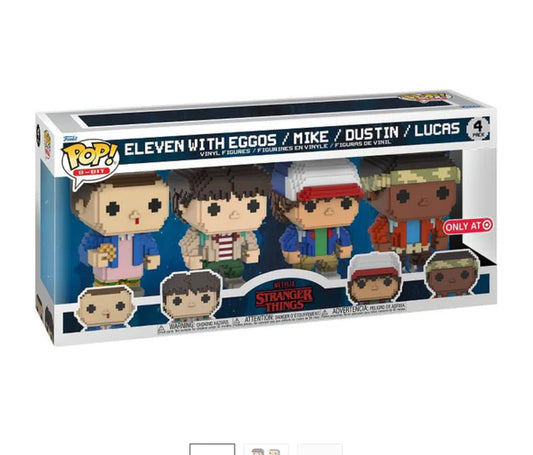 Funko Pop Stranger Things - 8-BIT POP! 4 Pack Eleven, Mike, Dustin, Lucas